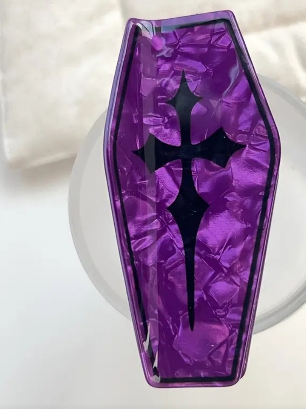 Purple Coffin Hair Claw